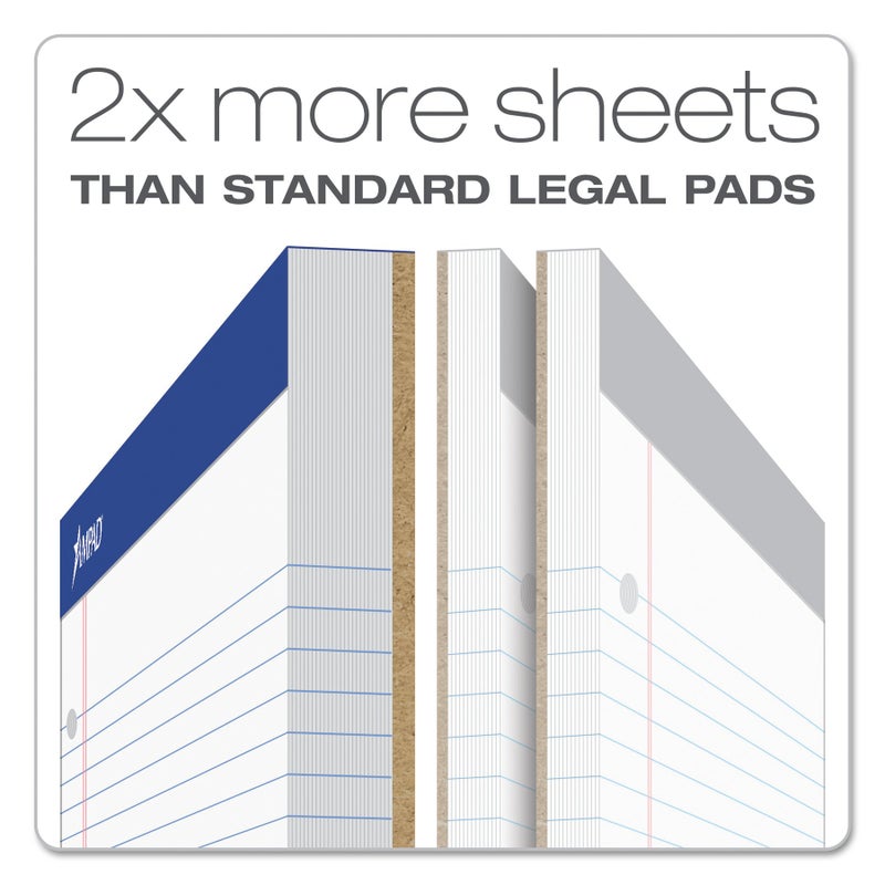 Ampad Double Sheet Pad  White  Letter Size  College Rule  100 Sheets  1 Each (20-323) - Image 2